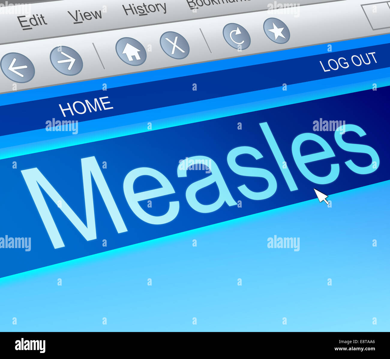 Concept de la rougeole. Banque D'Images