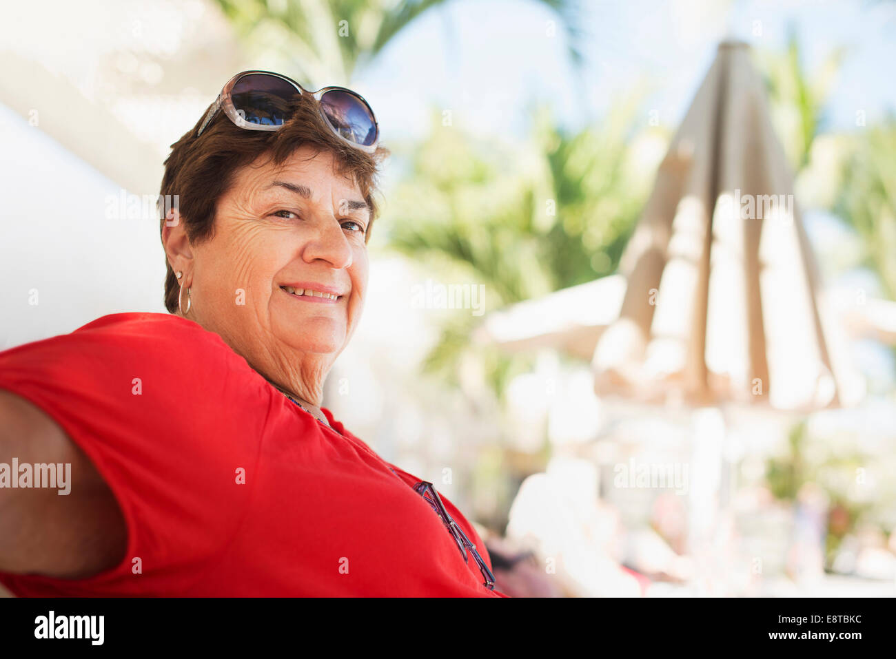 Femme Plus de détente en plein air Banque D'Images