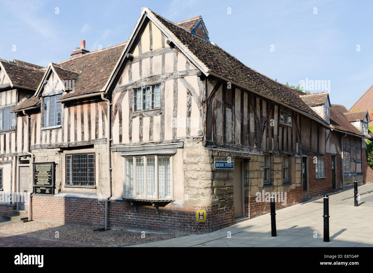 Lord Leycester Hospital une grappe de maisons à colombages à Warwick qui était une institution caritative. Banque D'Images