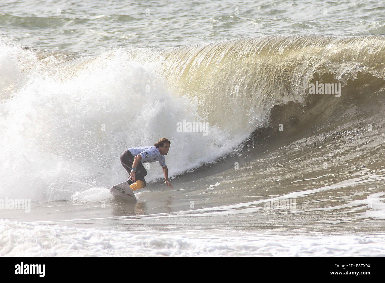 Peniche, Portugal. 14 octobre, 2014. Le surfeur australien Kai Otton, au cours de l'étape du championnat du monde de surf au Portugal. Credit : Leonardo Mota/Alamy Live News Banque D'Images