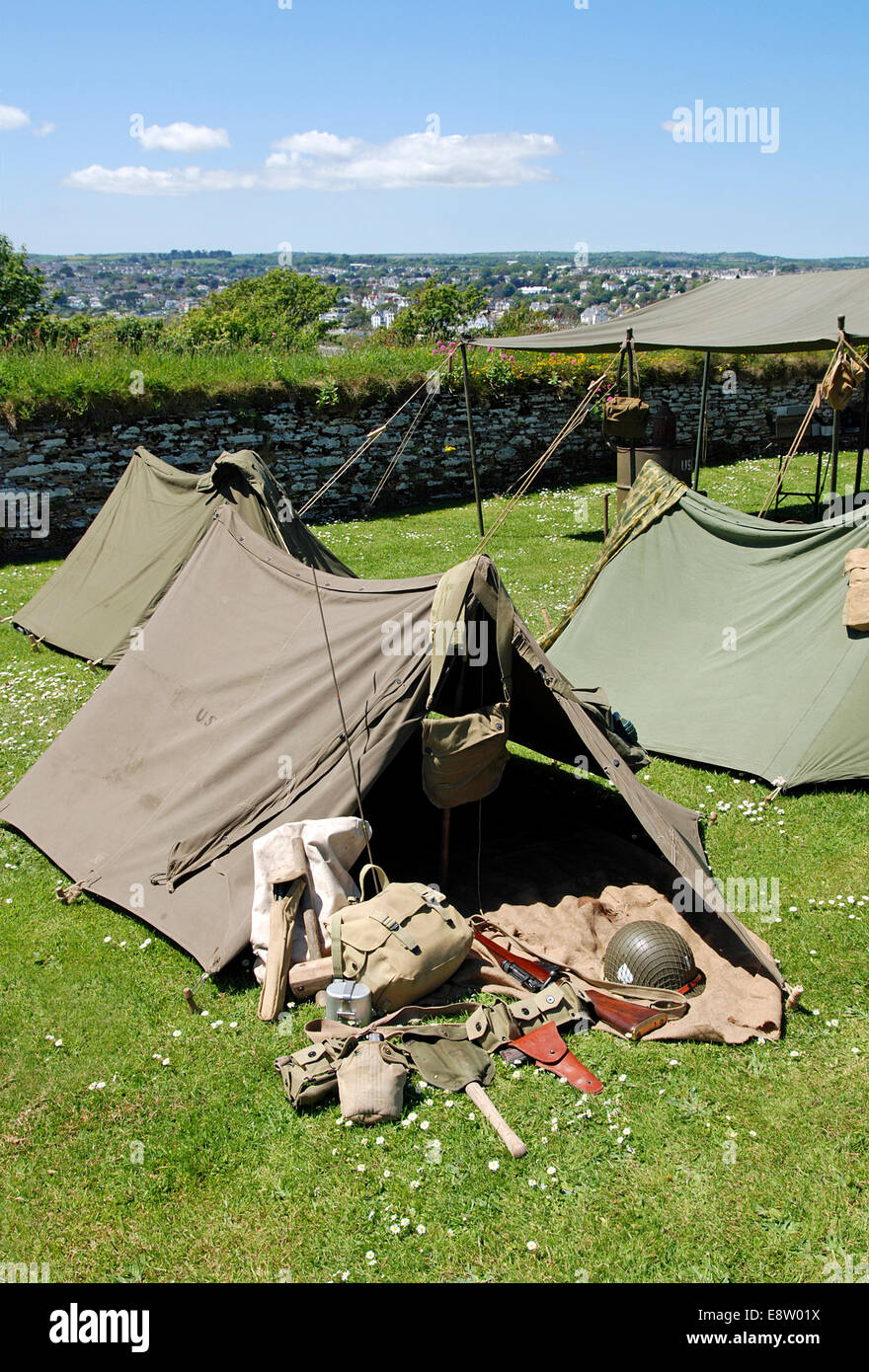 Seconde guerre mondiale exposition camp militaire Banque D'Images