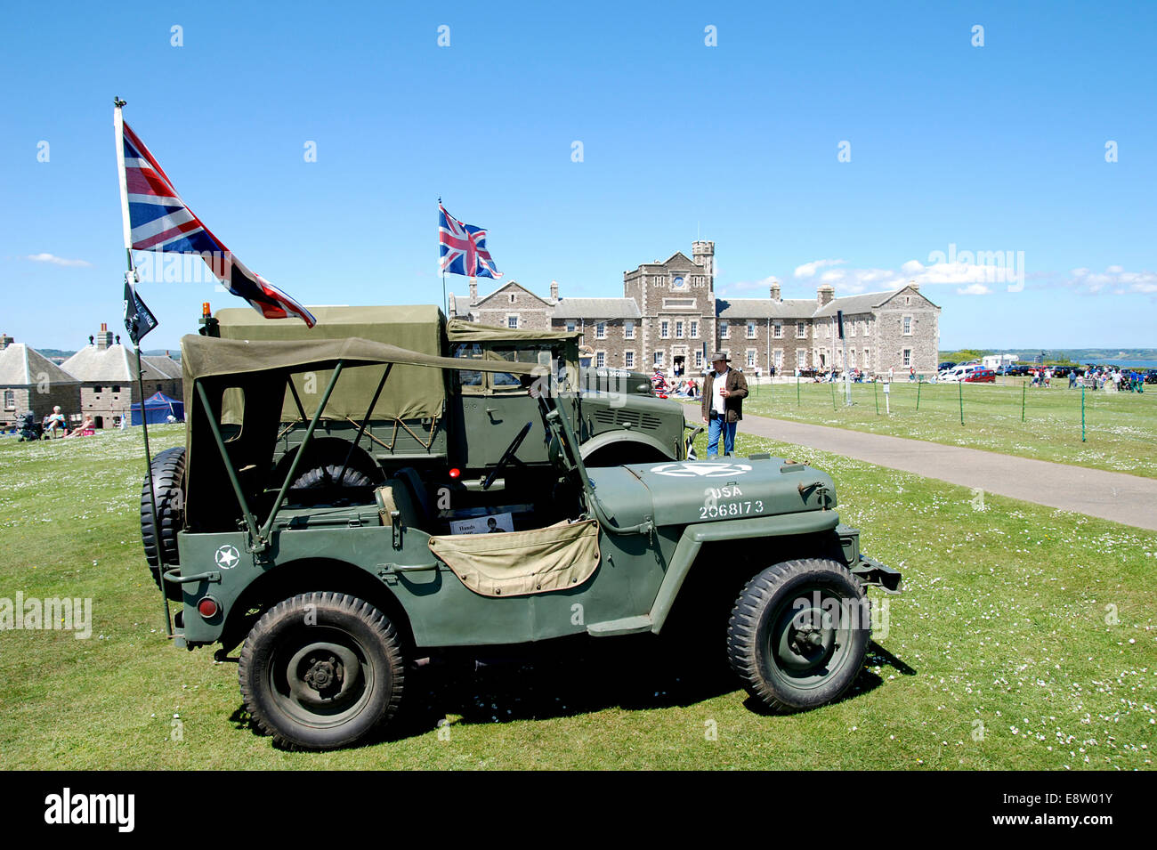 Seconde guerre mondiale jeep militaire Banque D'Images
