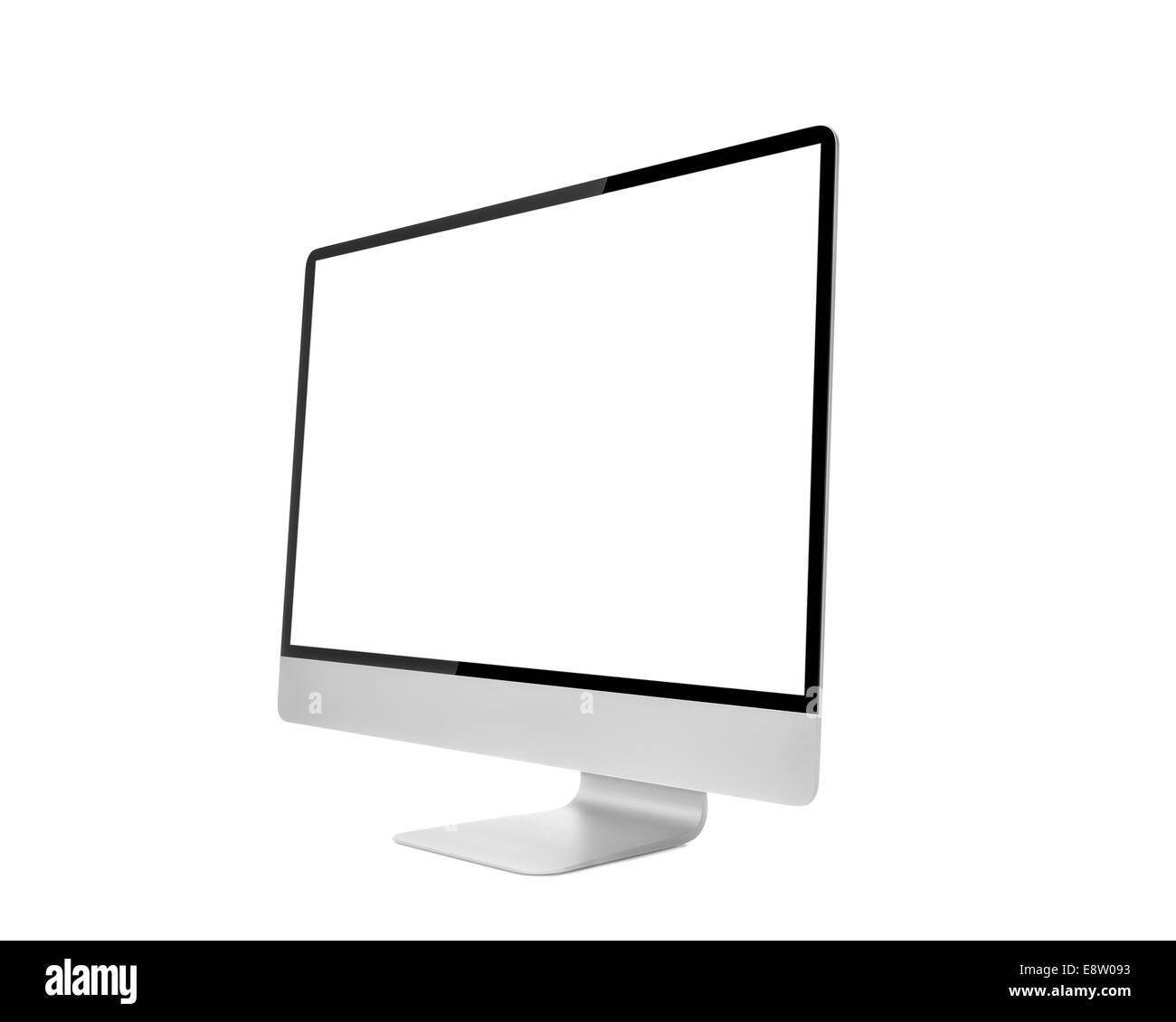 Moniteur de l'ordinateur, comme mac avec écran vide. Isolé sur fond blanc  Photo Stock - Alamy