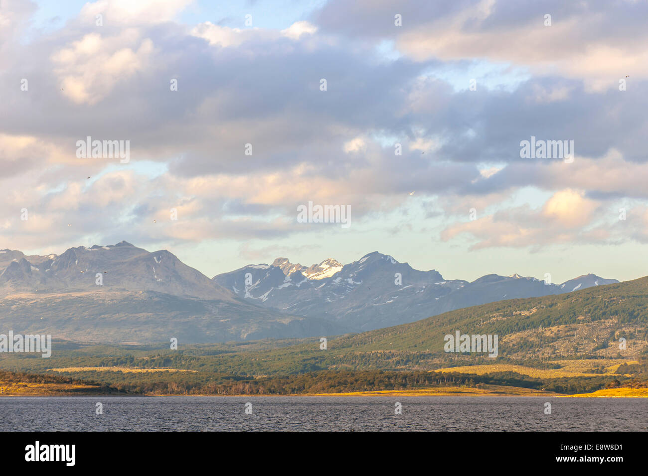 Paysage dans le canal de Beagle, Province de Terre de Feu, Argentine Banque D'Images