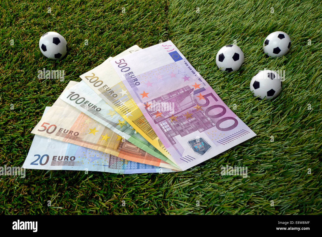 L'Euro, des ballons de foot Banque D'Images