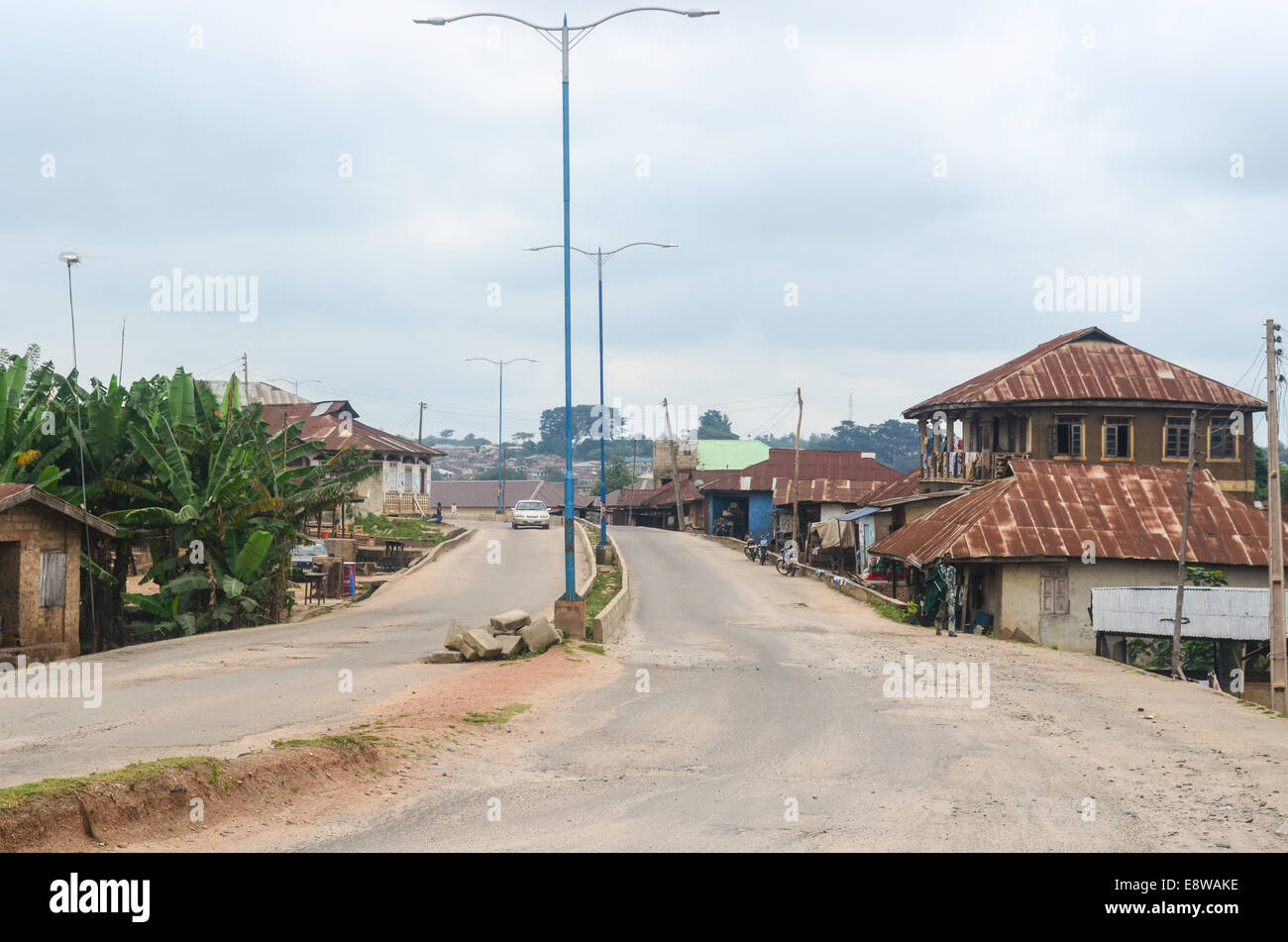 Rues d'Oshogbo, une ville dans l'état d'Osun, au Nigeria Banque D'Images