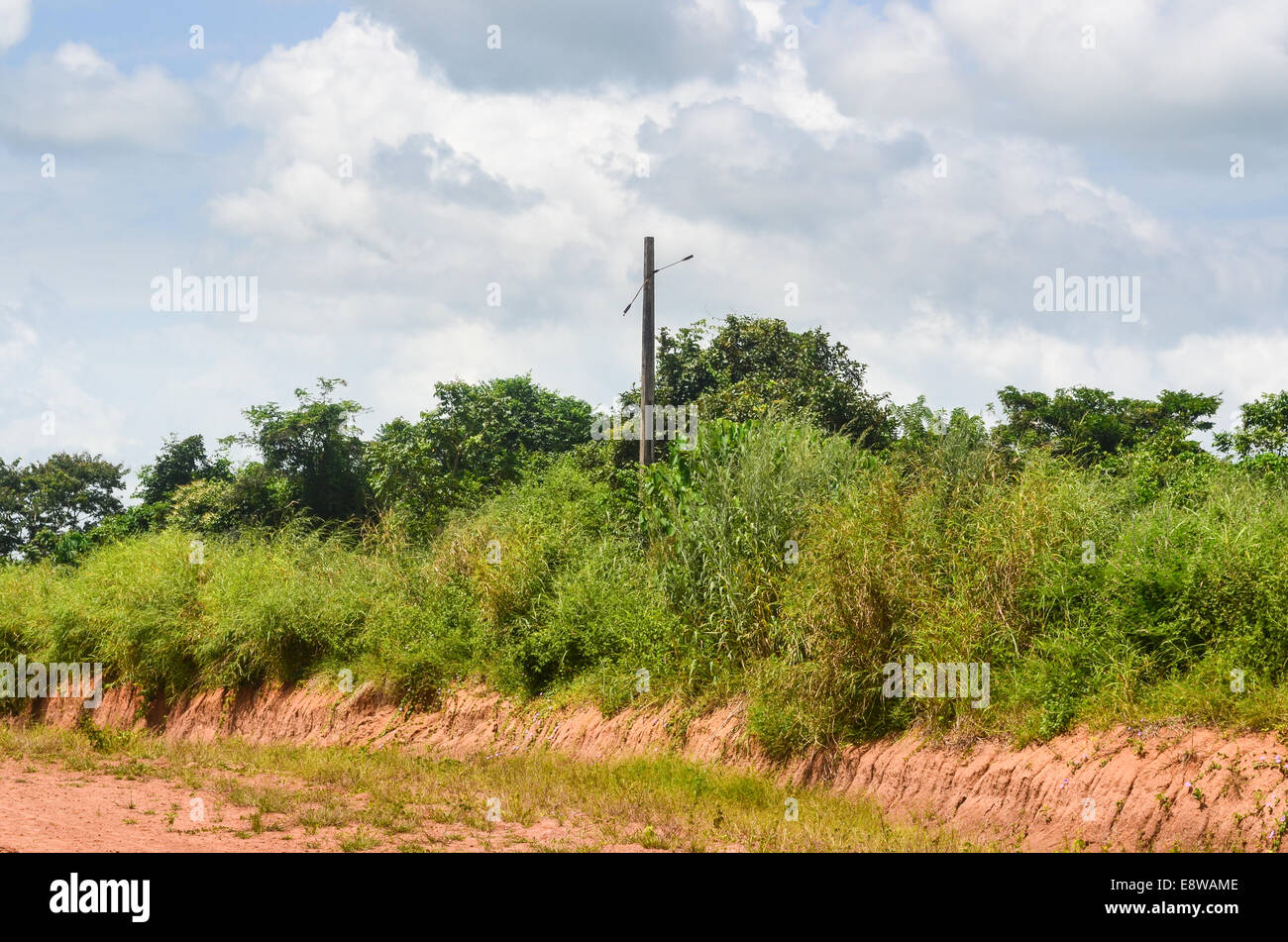 L'électrification rurale Nigéria montrant une mauvaise et peu d'accès à l'énergie Banque D'Images