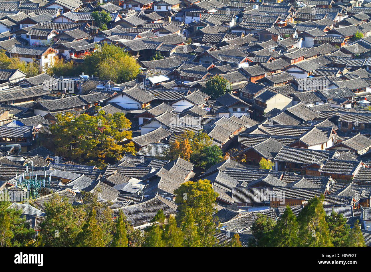 Maisons Naxi de Lijiang Banque D'Images