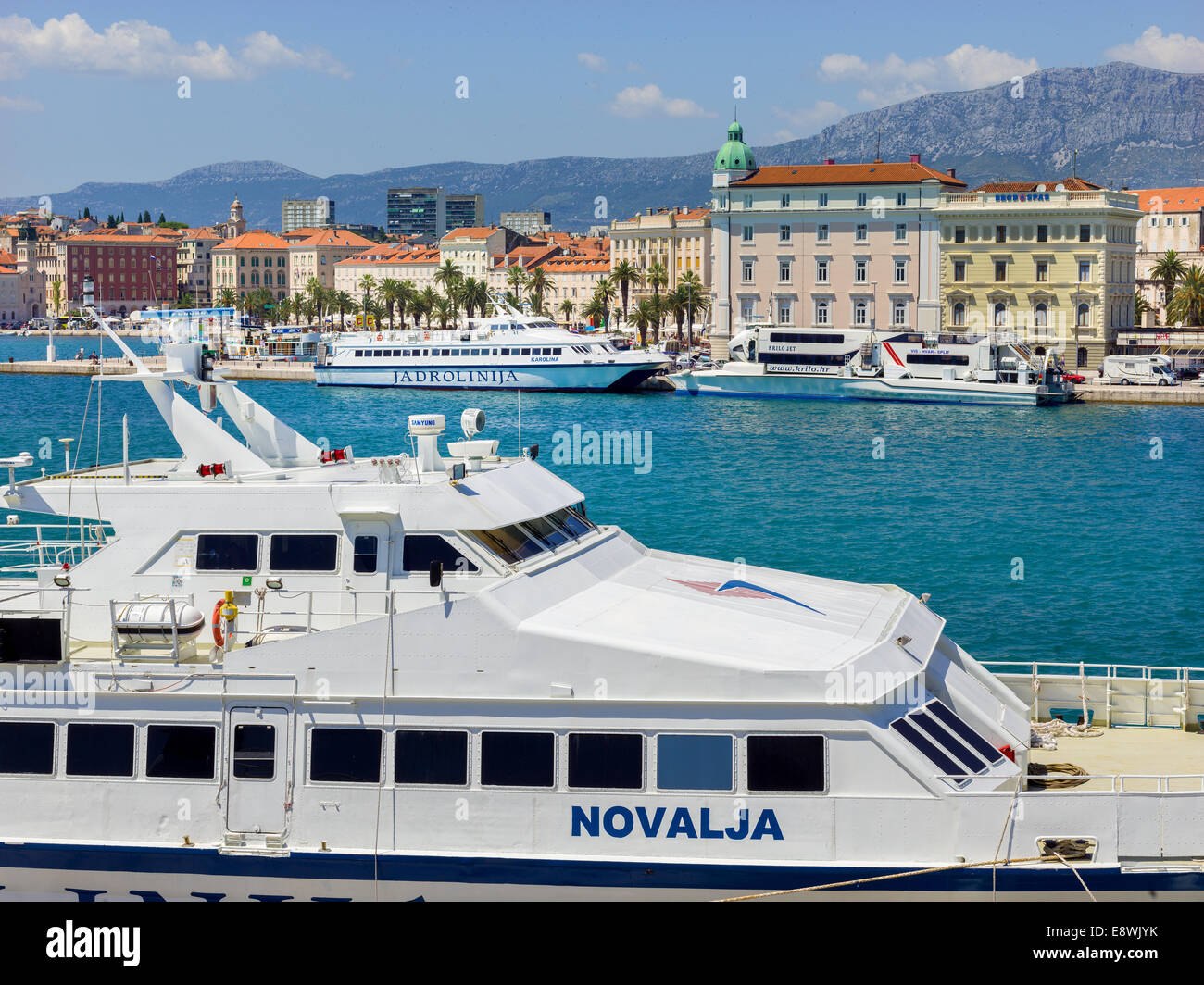 Port de Split : croate Luka Split centre ville dalmate de Split Croatie Banque D'Images