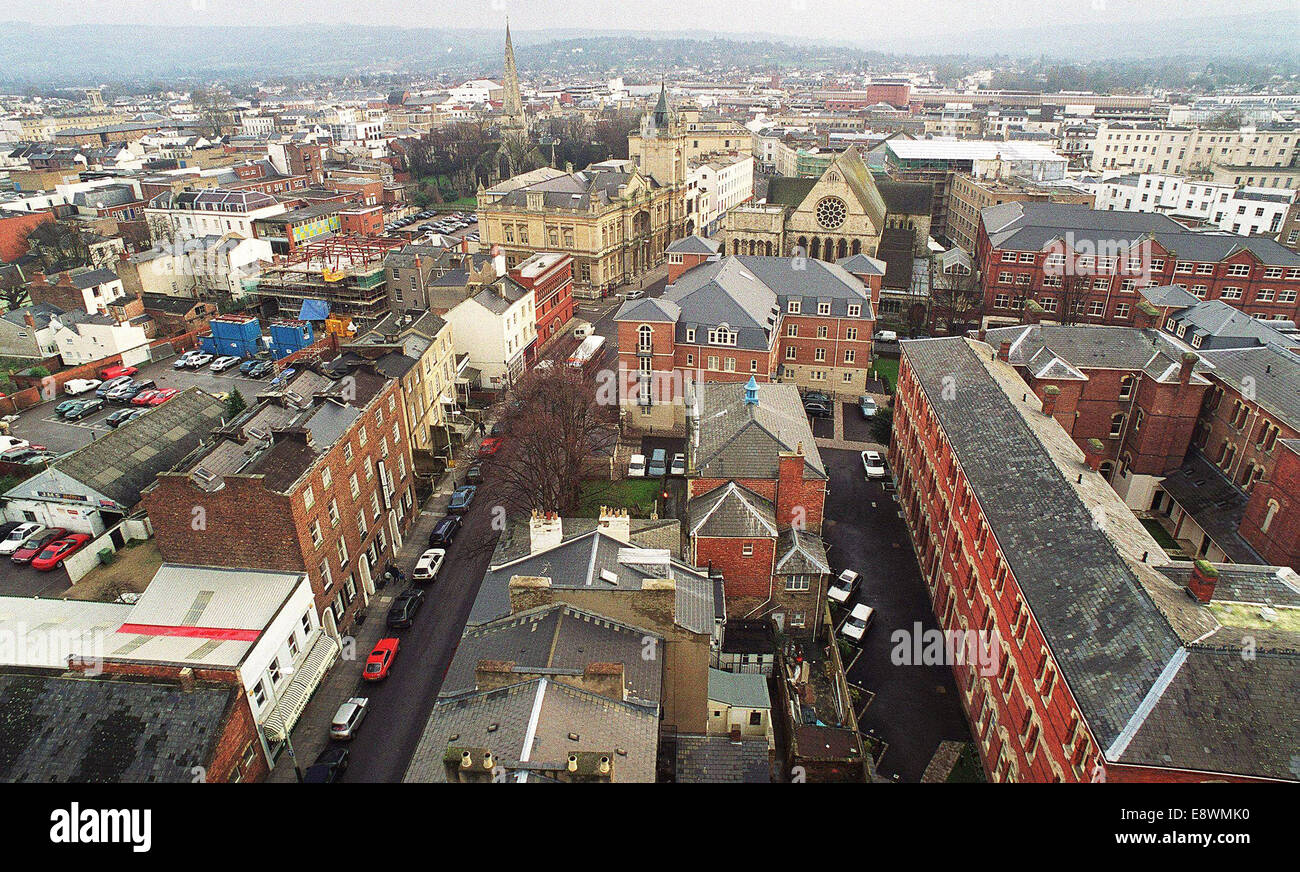 GV de la ville thermale de Cheltenham dans les Cotswolds. Banque D'Images