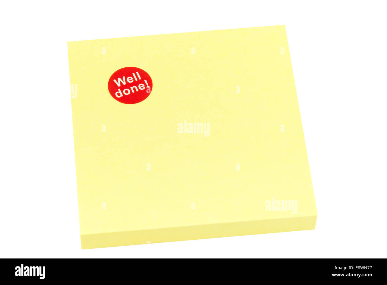Post-it jaune en blanc sur fond blanc Banque D'Images Post-it jaune en blanc sur fond blanc Banque D'Images