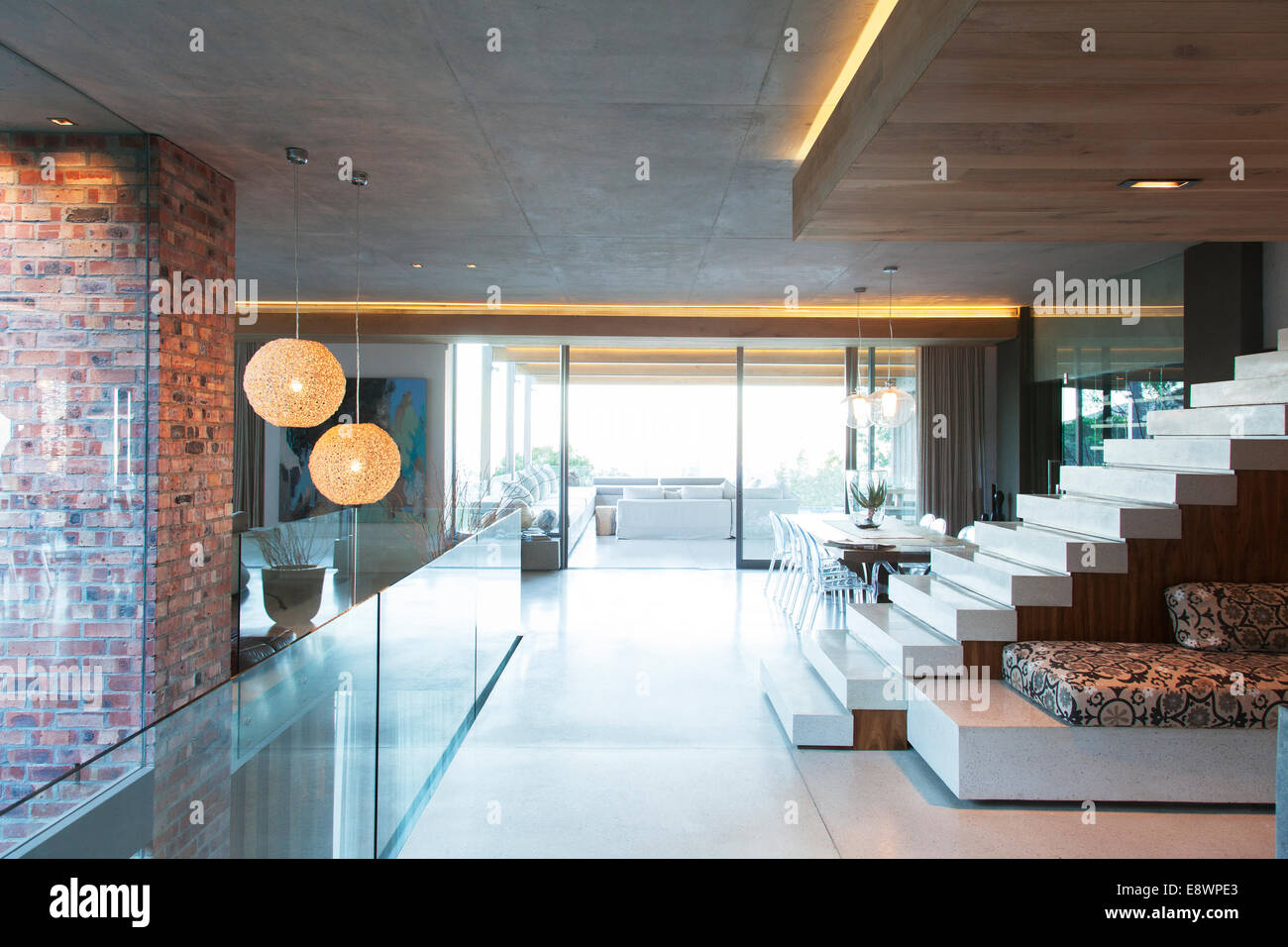 Ouvrir un espace de vie moderne Banque D'Images