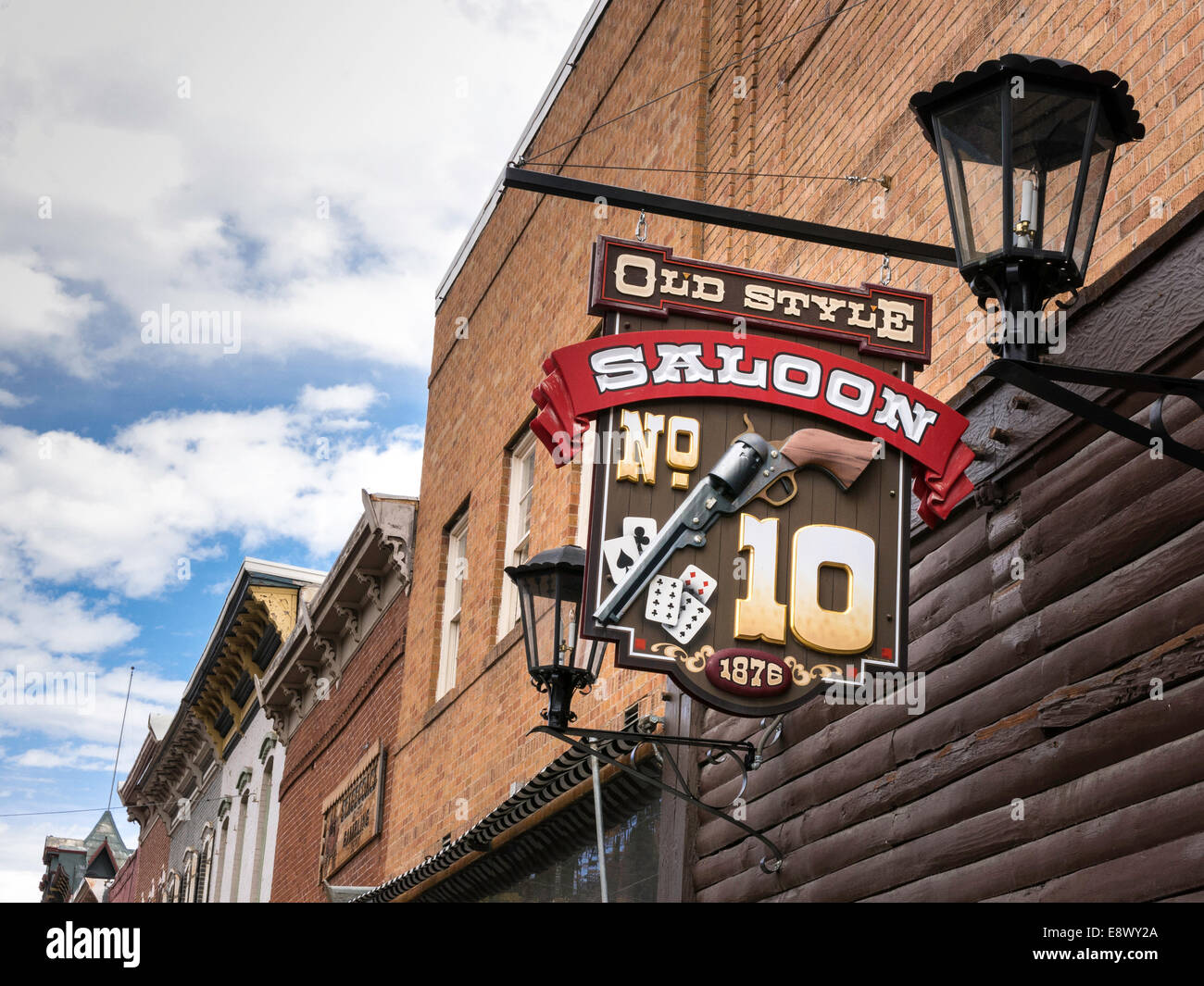 La rue principale historique de Deadwood, Dakota du Sud, USA Banque D'Images