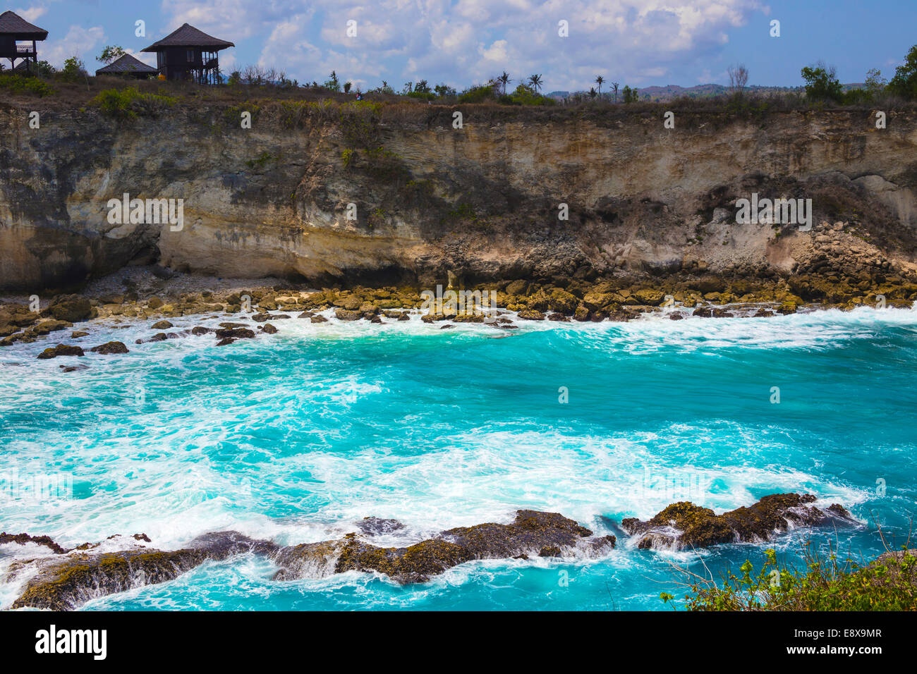 Nusa Ceningan island.L'Indonésie. Banque D'Images