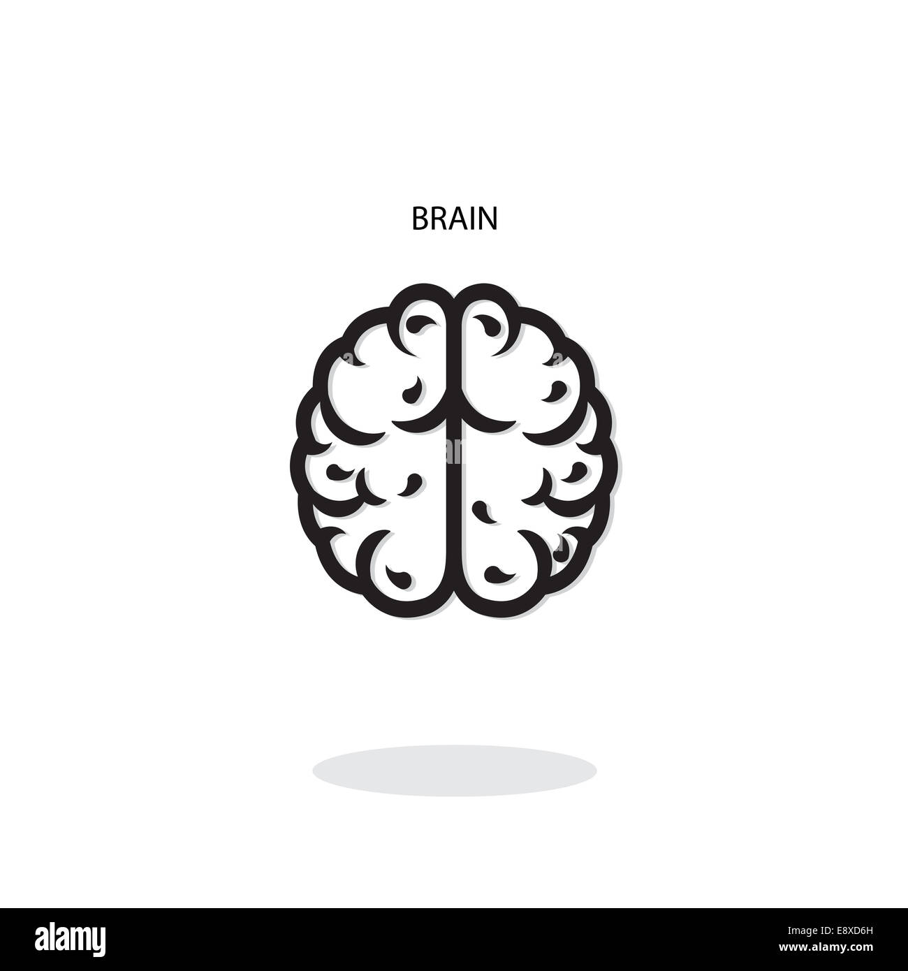 L'icône de l'éducation cerveau,concept Banque D'Images