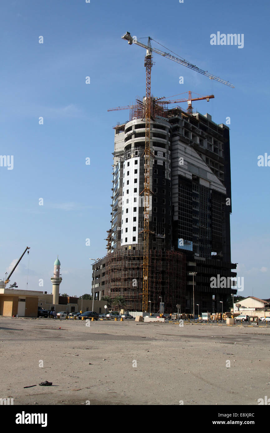 Site de construction dans le centre de la ville de Koweït, Koweït Banque D'Images