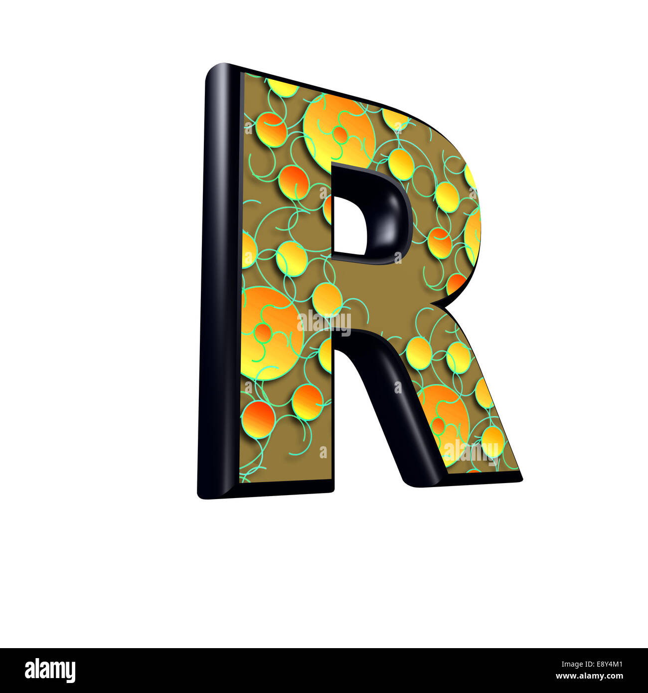 Lettre 3d avec texture décorative - R Banque D'Images