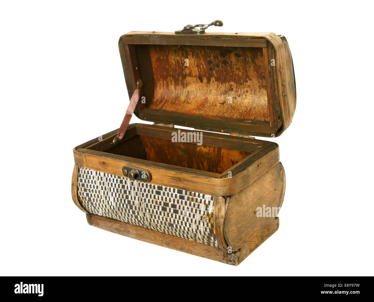 Ancien coffret à partir de l'écorce de bouleau Banque D'Images