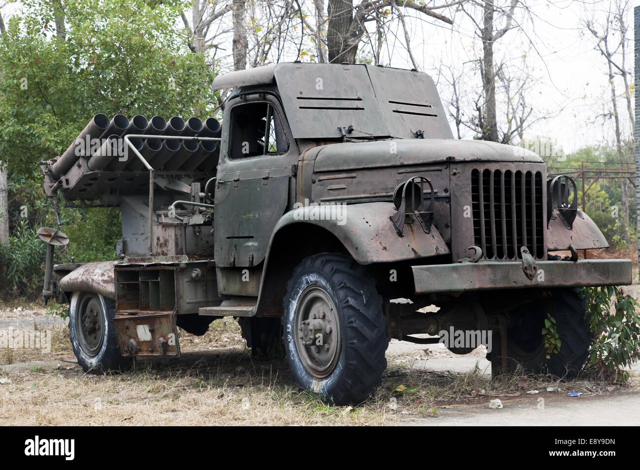 Vieux camion militaire soviétique Banque D'Images