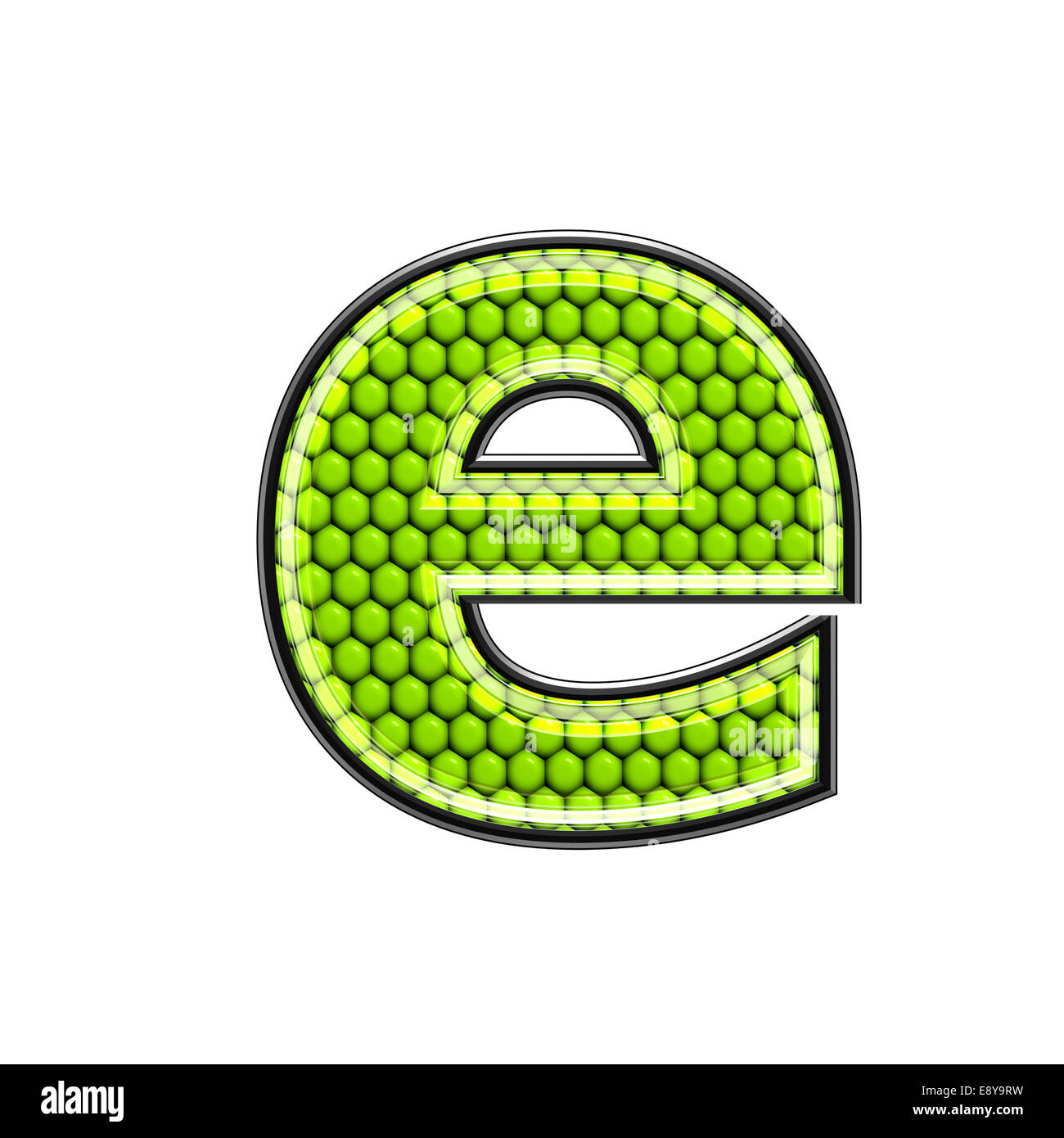 Résumé lettre 3d avec texture peau de reptile - E Banque D'Images