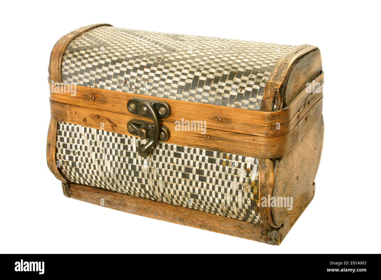 Ancien coffret à partir de l'écorce de bouleau Banque D'Images