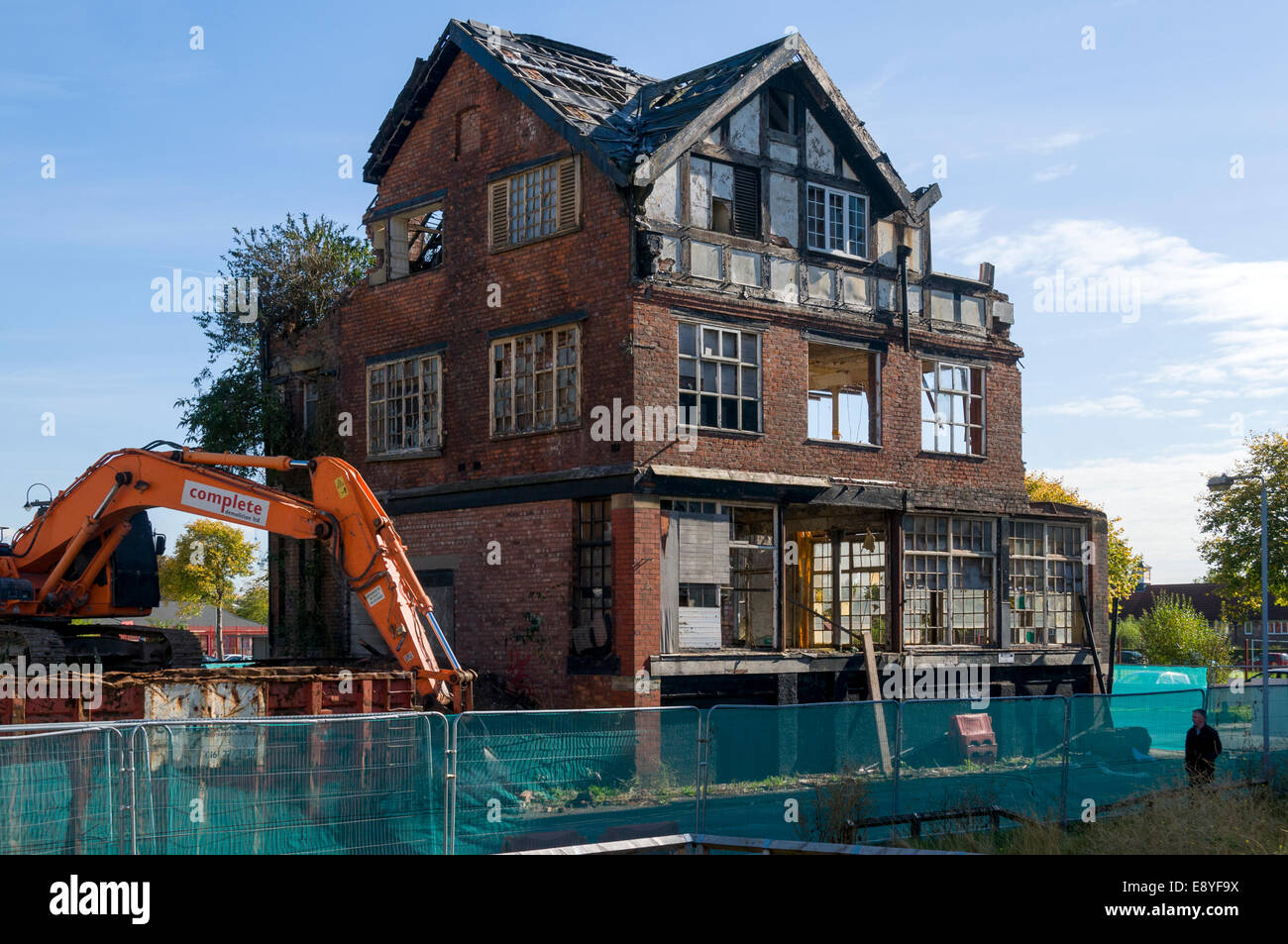 Démolition des salles à manger privées de Hetherington, Pollard, St, Manchester, UK 4Rs Salford-manchester. Construit en 1889 pour l'utilisation par les propriétaires de scieries. Banque D'Images