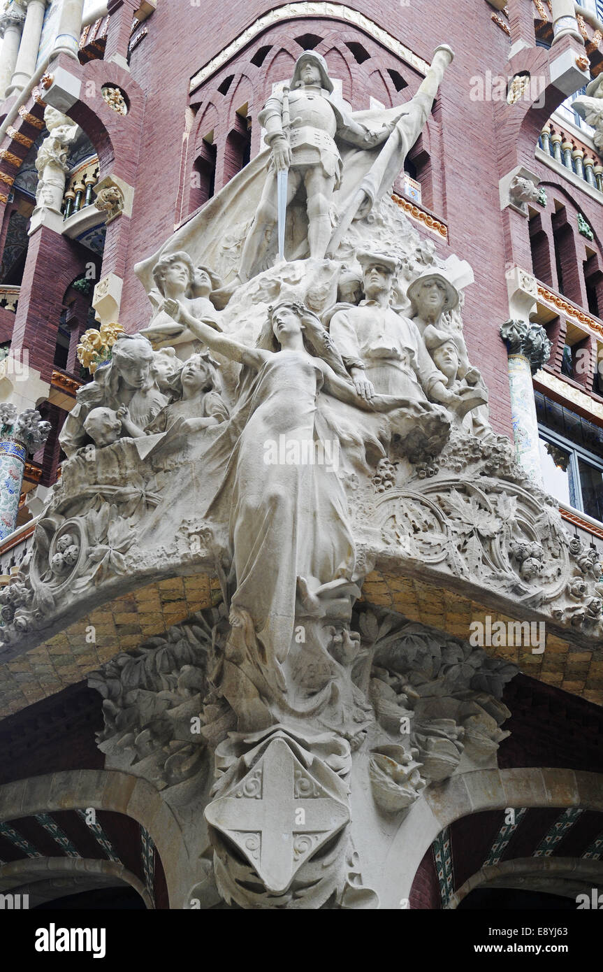 Palau de la Musica Catalana Banque D'Images