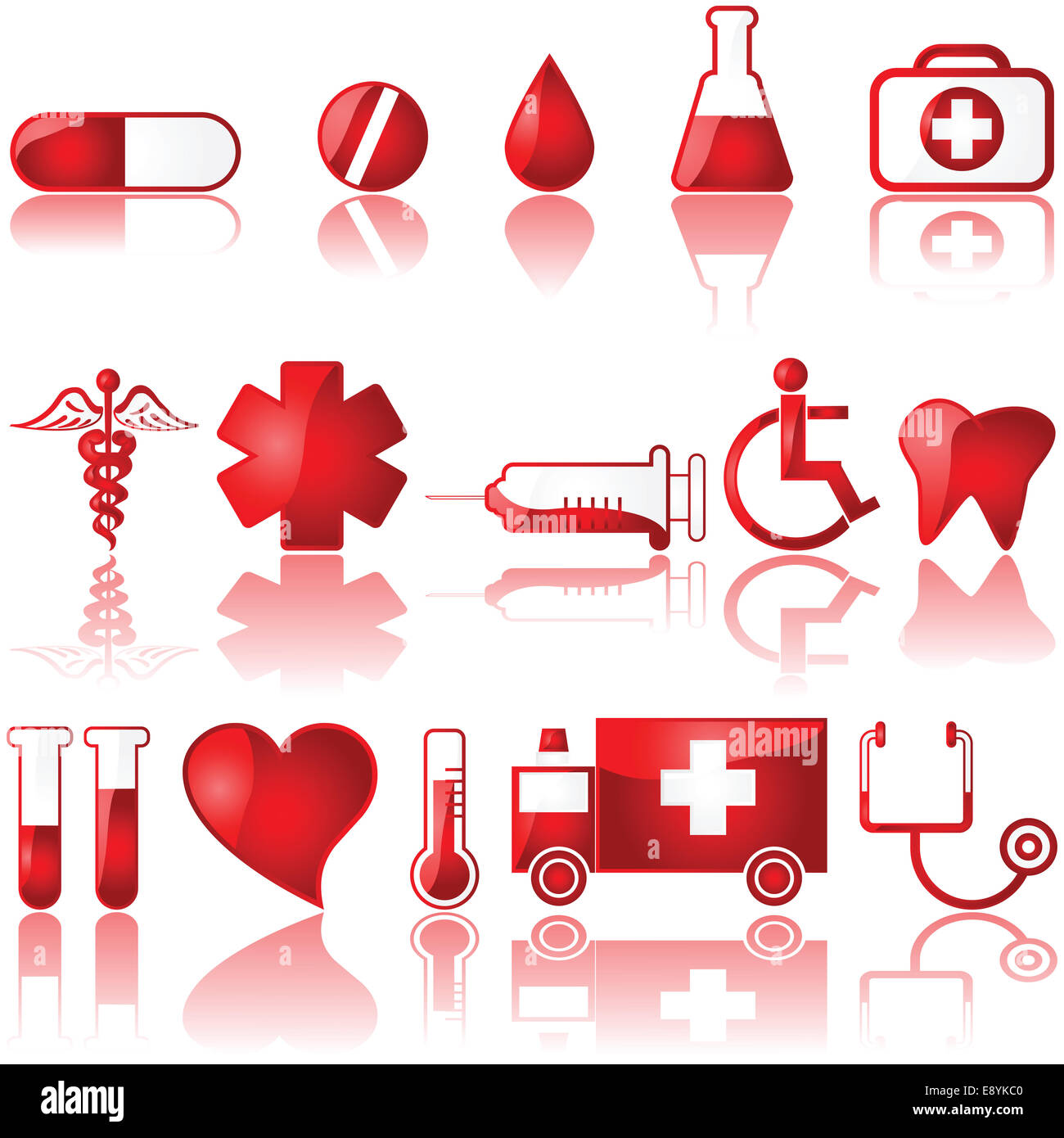 Icônes médicales Banque D'Images