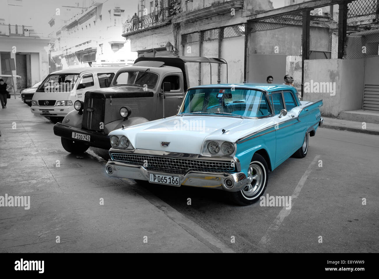 Classic voiture américaine à La Havane, Cuba Banque D'Images
