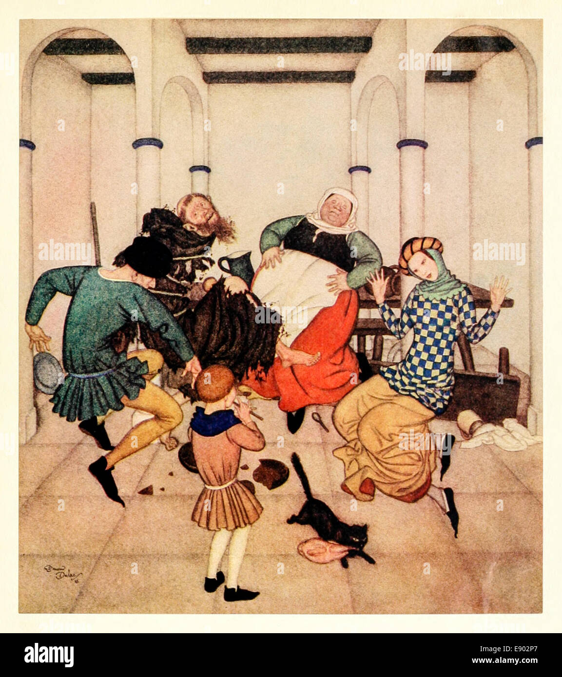 Edmund Dulac (1882-1953) illustration. Voir la description pour plus d'informations. Banque D'Images