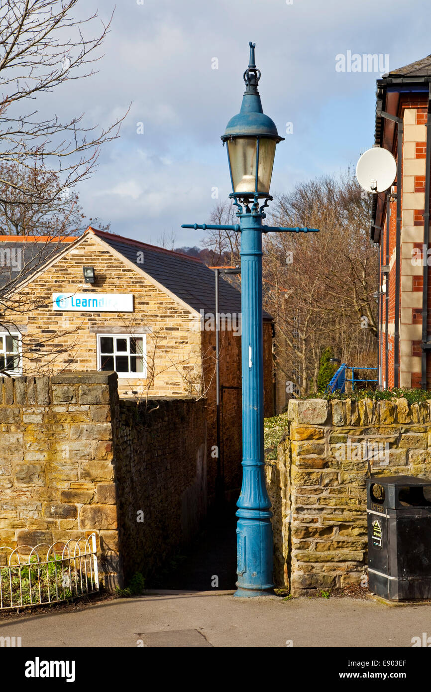 Une lampe à gaz de méthane d'origine Sheffield South Yorkshire, UK Banque D'Images