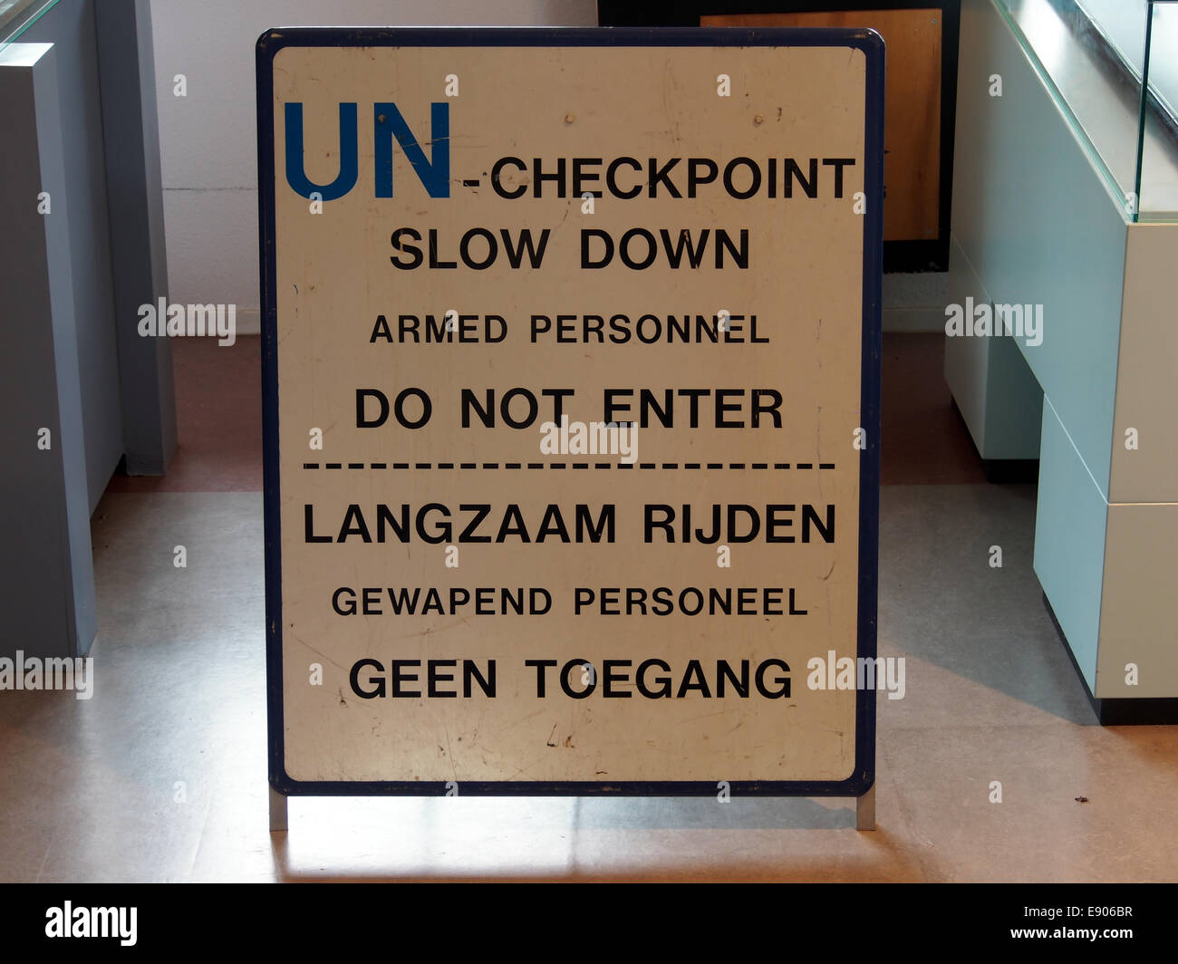 Contrôle de l'ONU Nederlands signe, Geniemuseum, Vught, foto 1 Banque D'Images