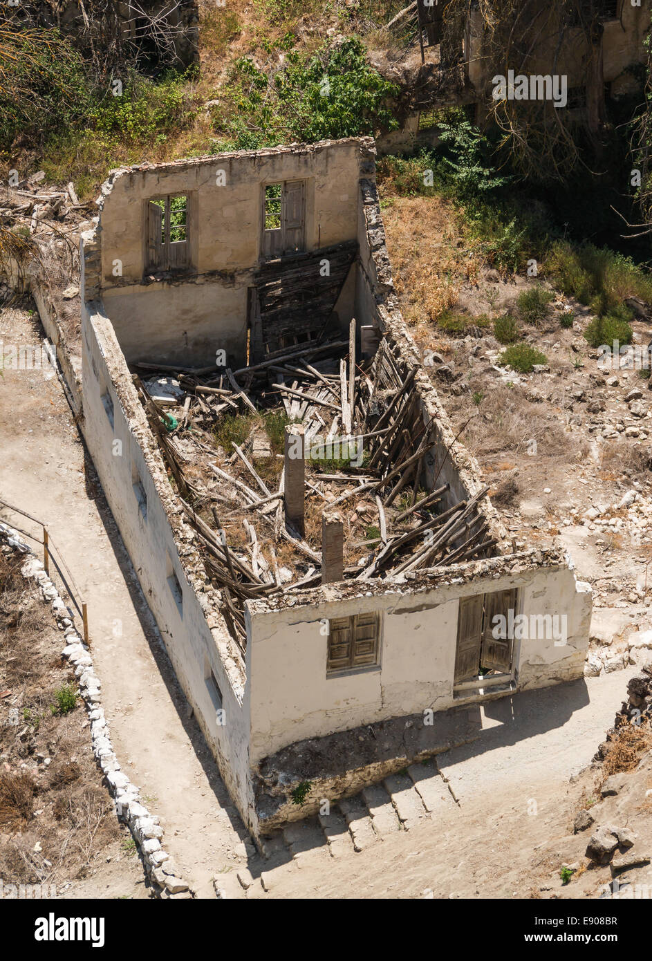Maison en ruine, Alhama de Granada, Andalousie, Espagne Banque D'Images
