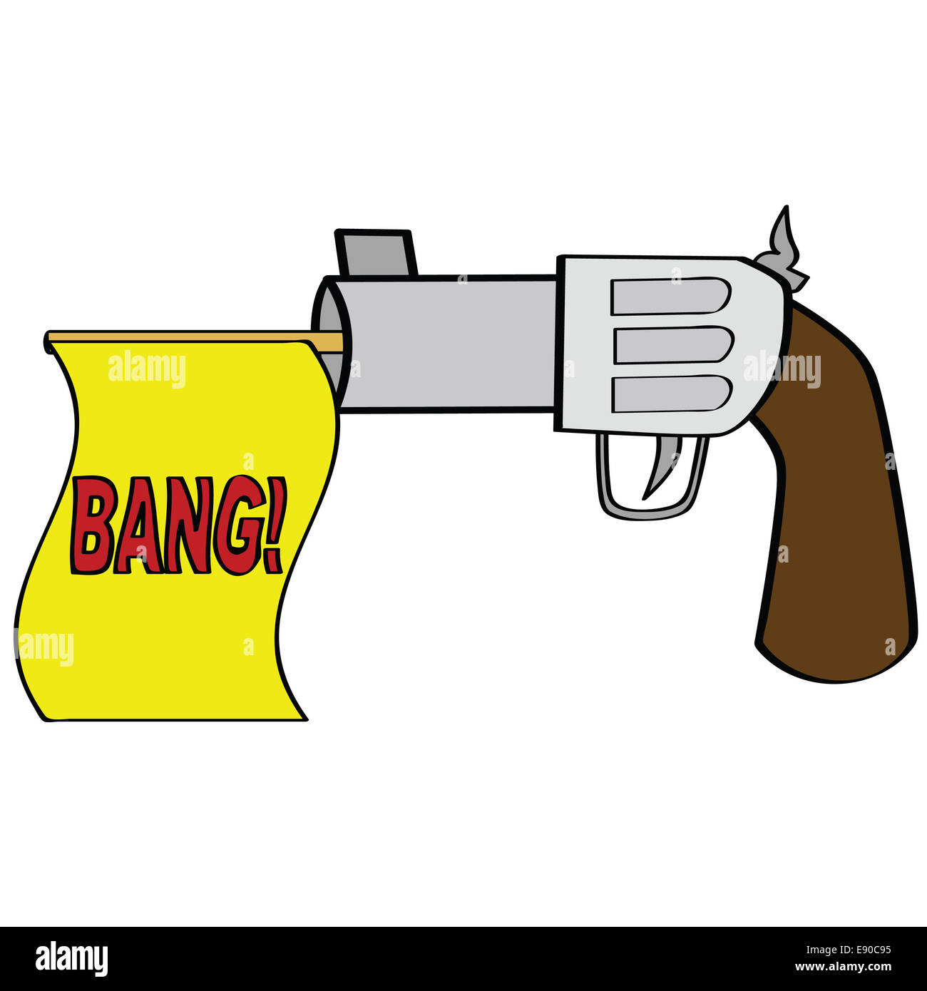Pistolet Bang Drapeau image libre de droit par albund © #52664539