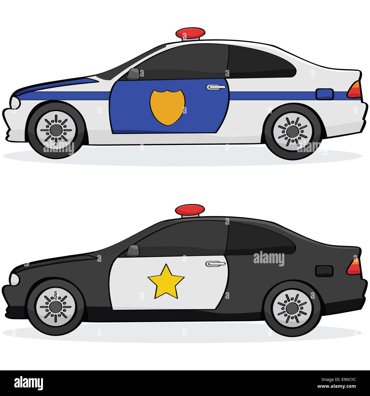 Voitures de police Banque D'Images