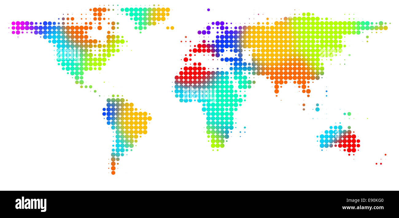 Carte du monde illustration Banque D'Images