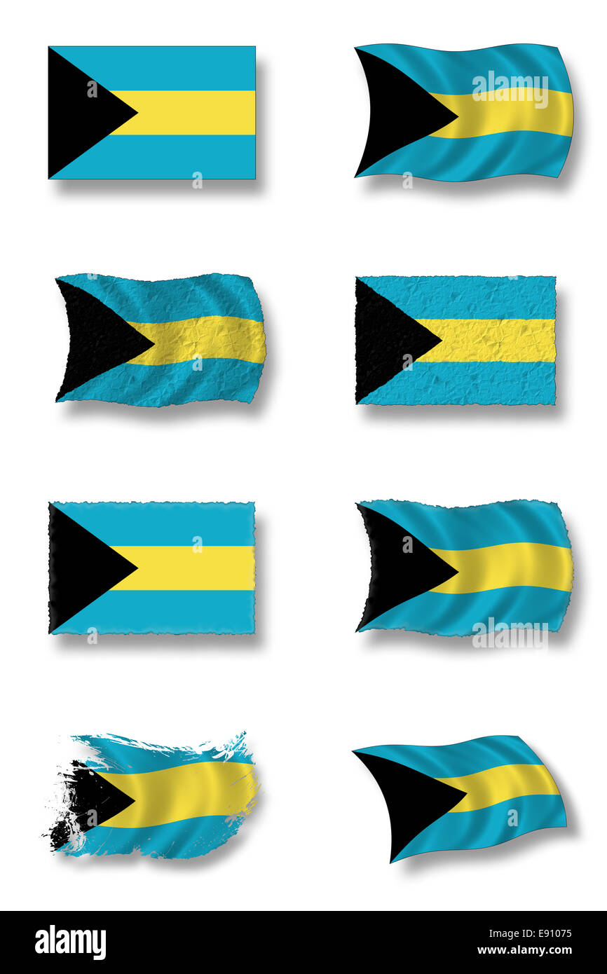 Drapeau des Bahamas Banque D'Images