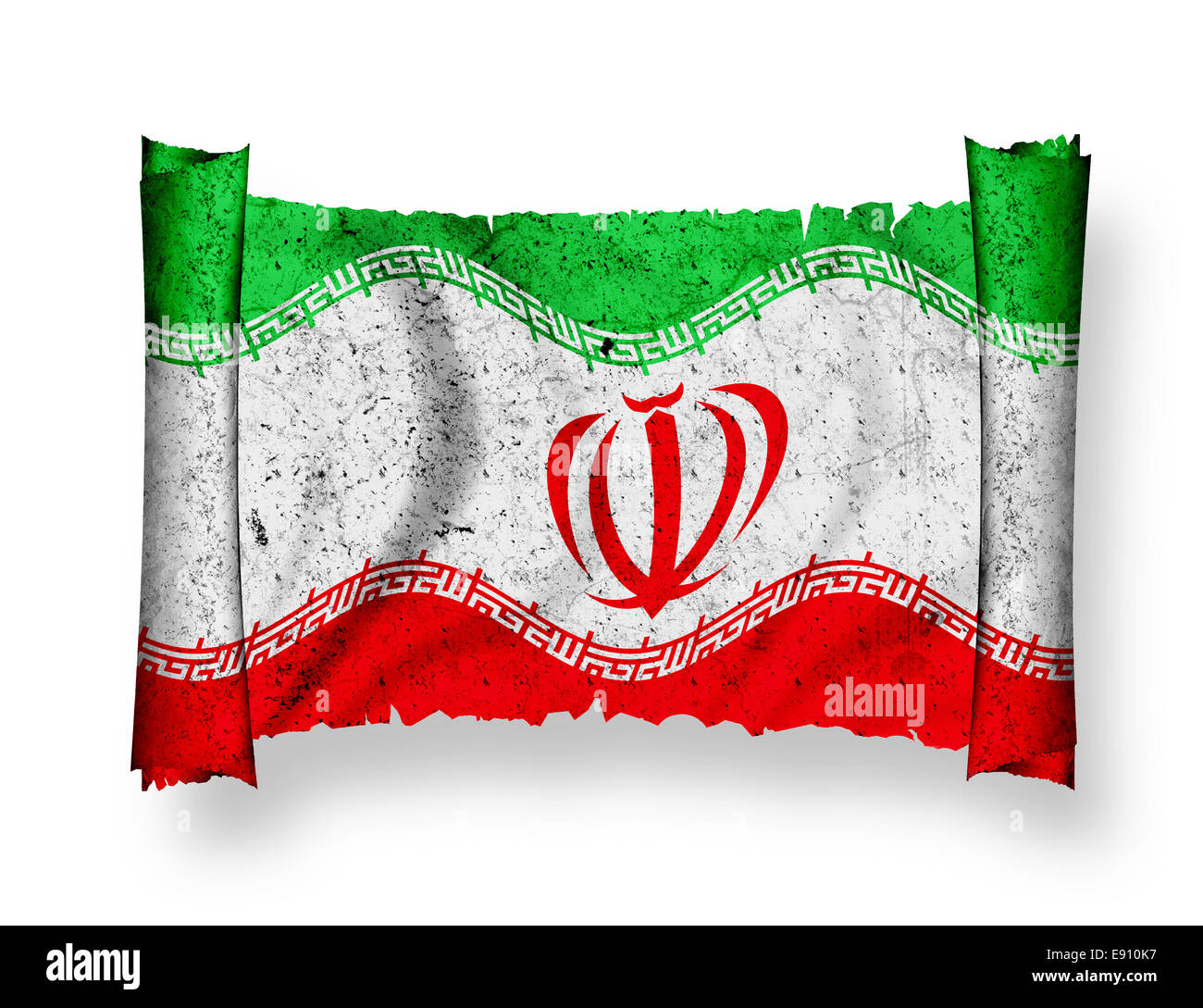 Drapeau de l’Iran Banque D'Images