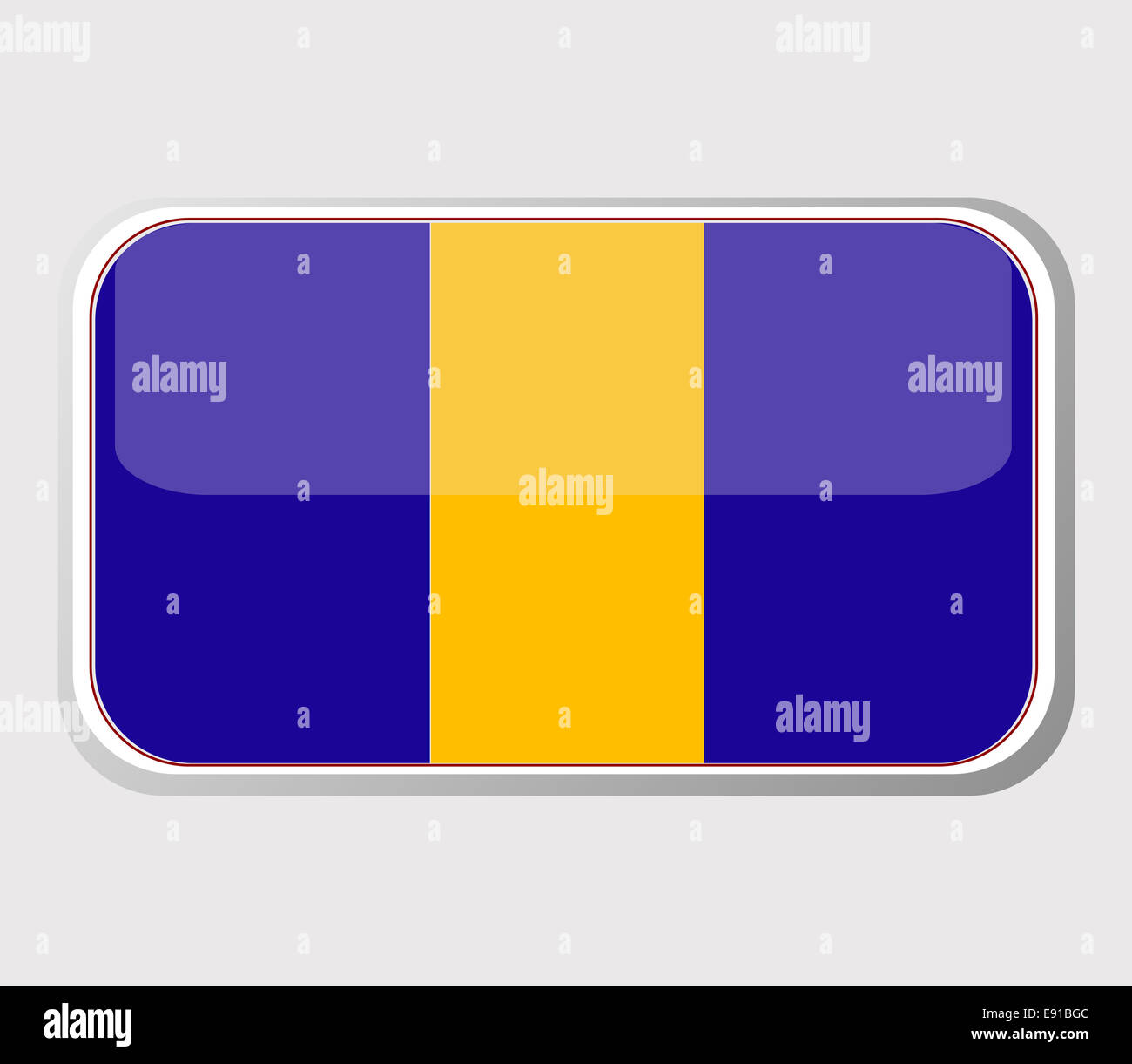 Pavillon de la Barbade dans le formulaire. Banque D'Images