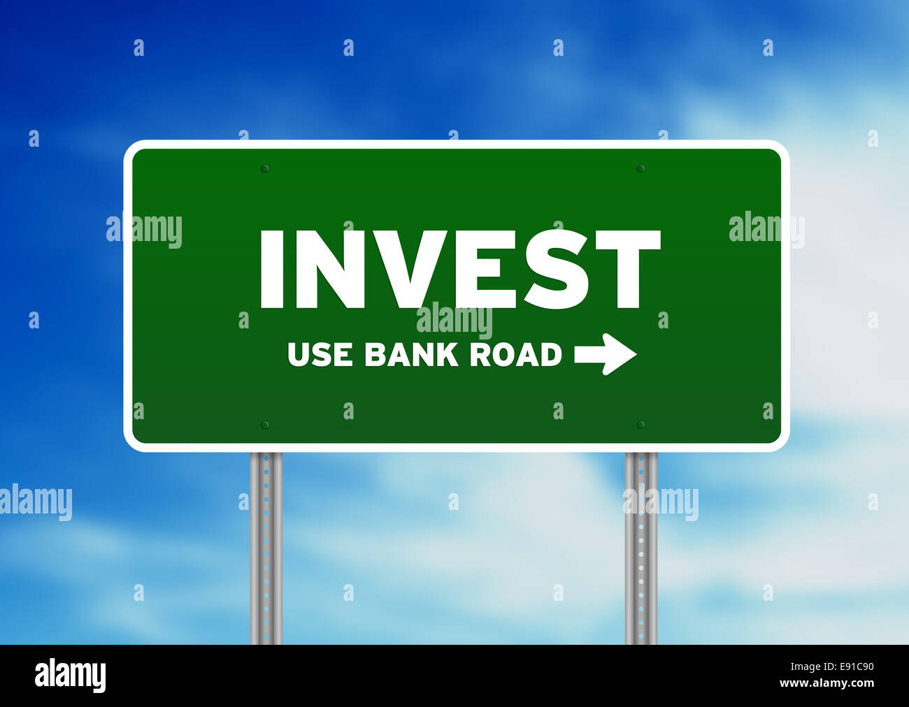Investir Street Sign Banque D'Images