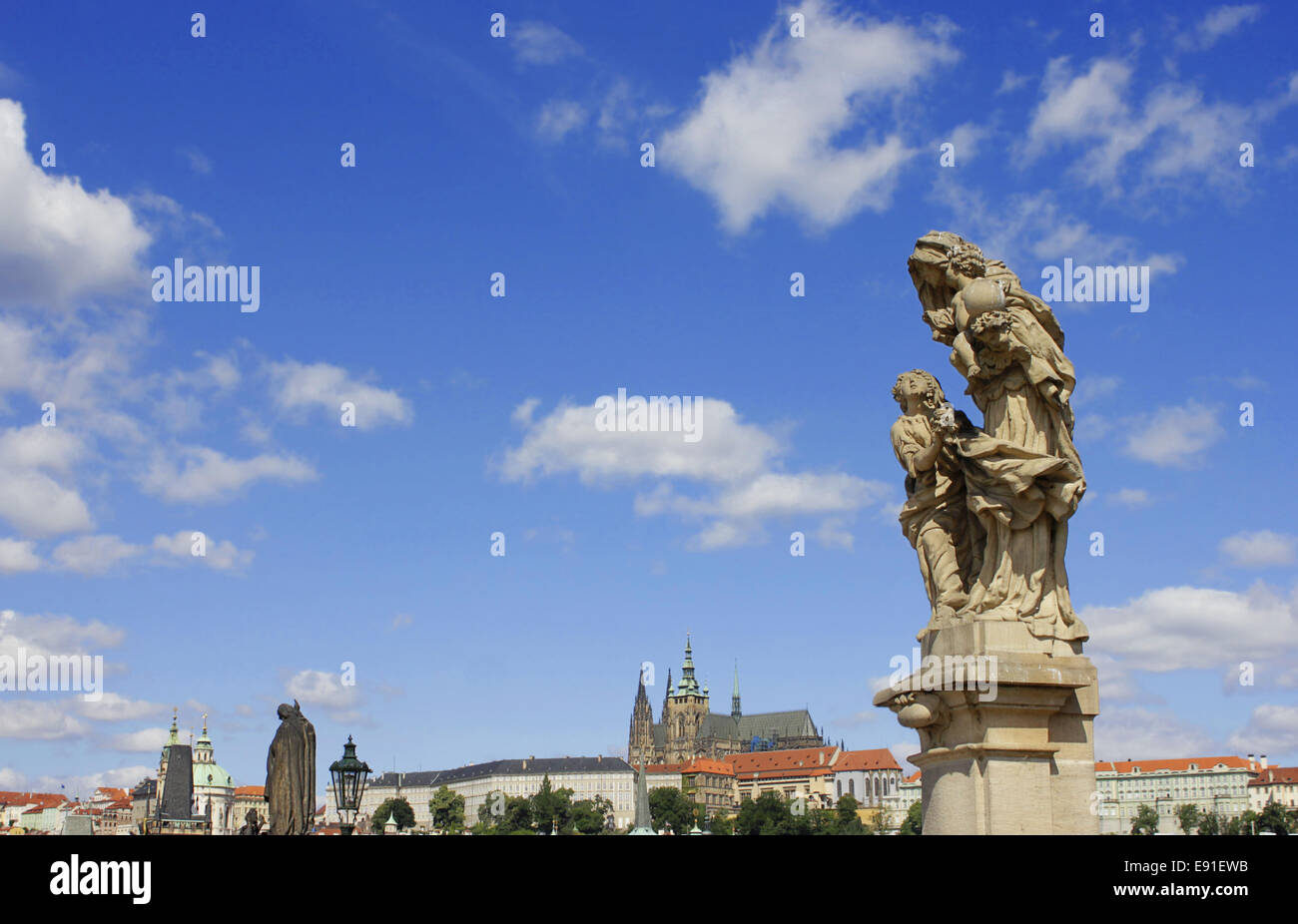 Vue sur le château de Prague Banque D'Images