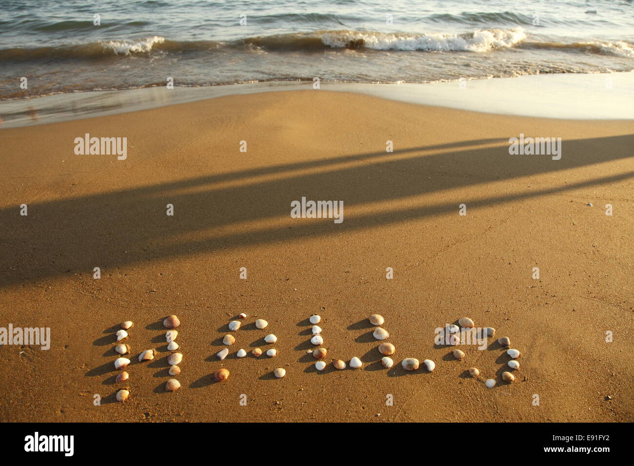 Hallo sur plage Banque D'Images