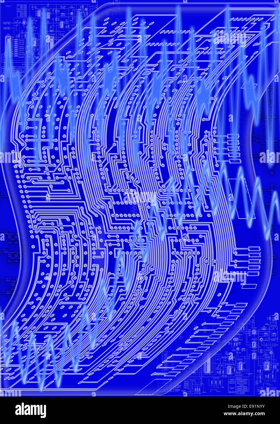 Plan circuit board Banque D'Images