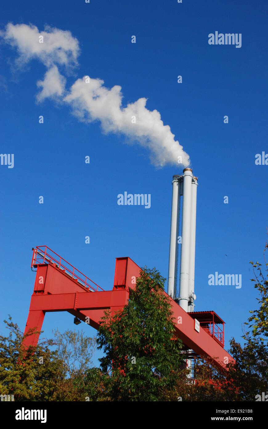 L'usine d'incinération Banque D'Images