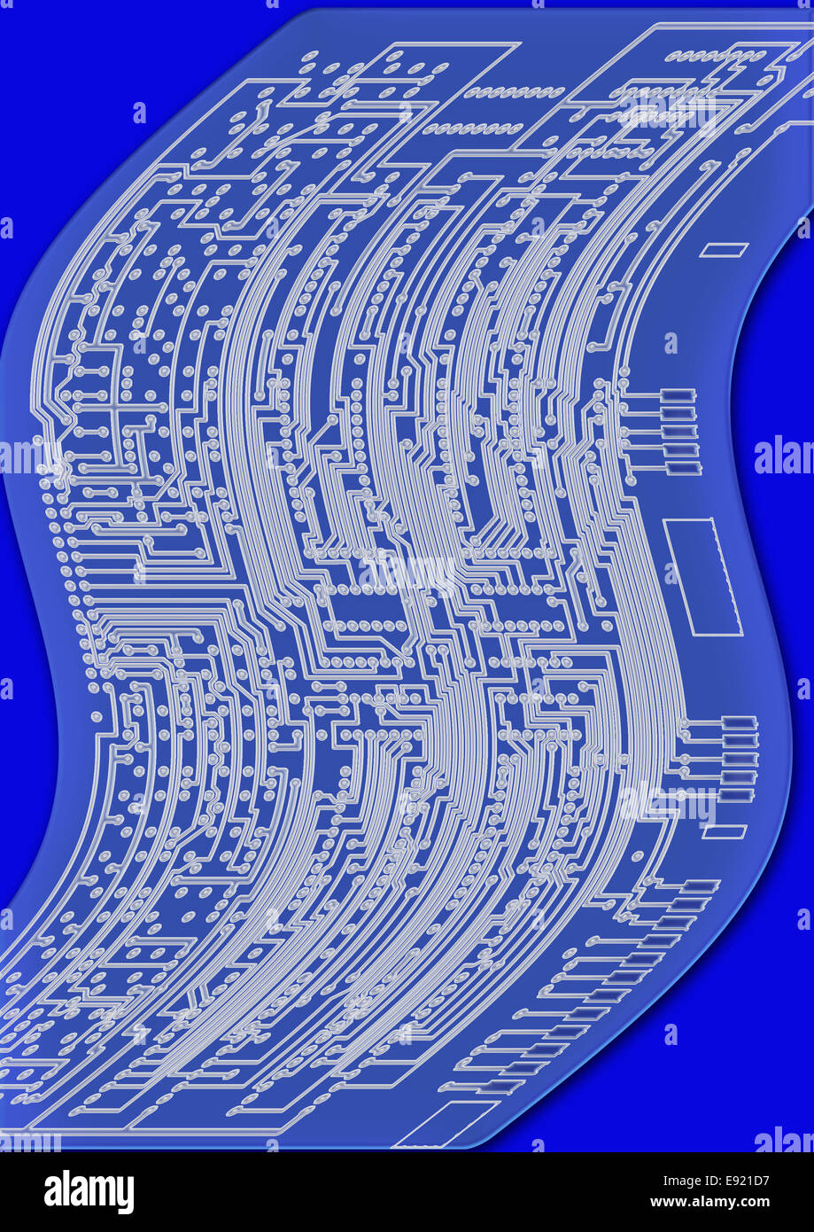 Plan circuit board Banque D'Images