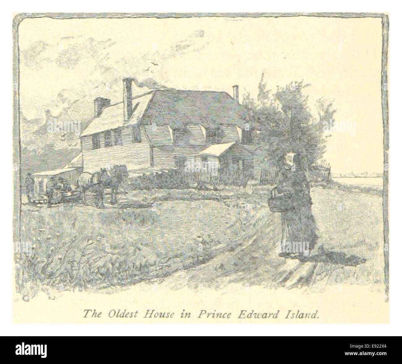 (1885) p136 plus vieille maison de l'Île du Prince Édouard Banque D'Images