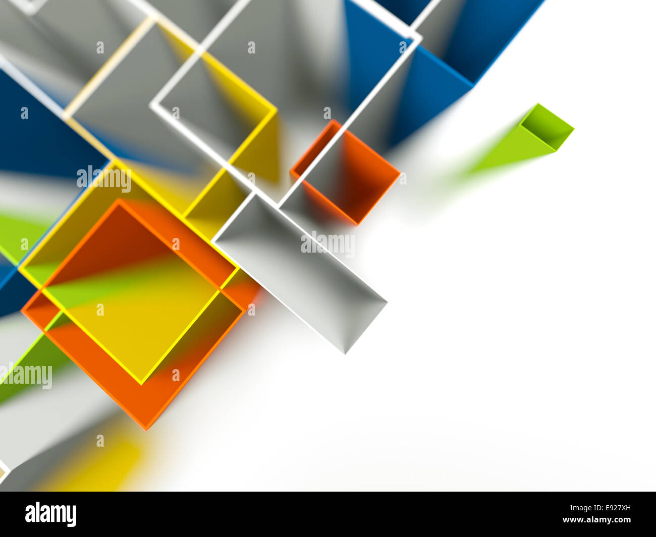 Arrière-plan de formes géométriques 3d. Banque D'Images