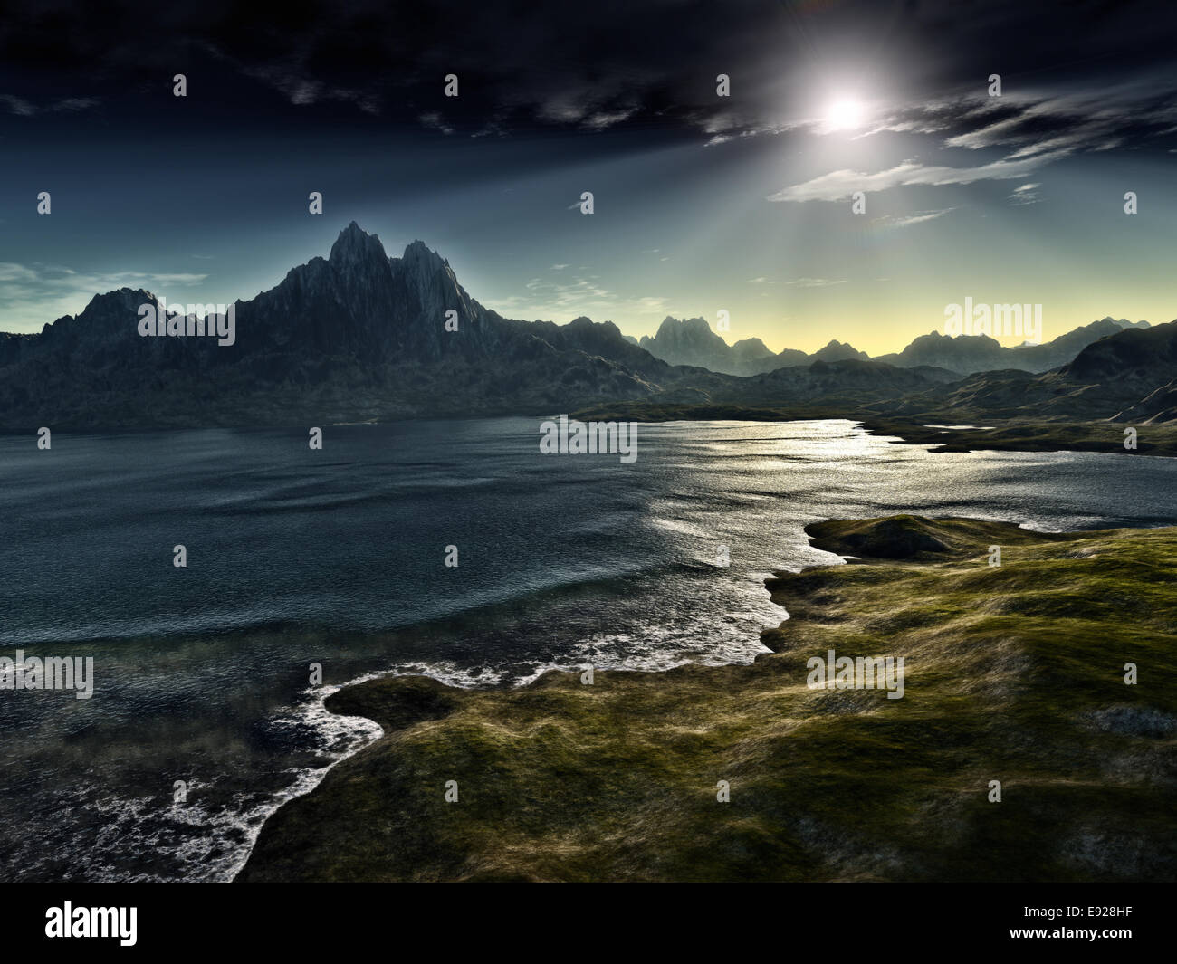 Paysage fantastique Banque D'Images