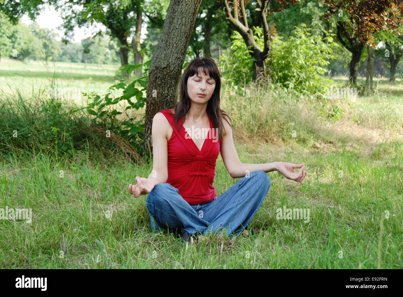 Méditation Femme Banque D'Images