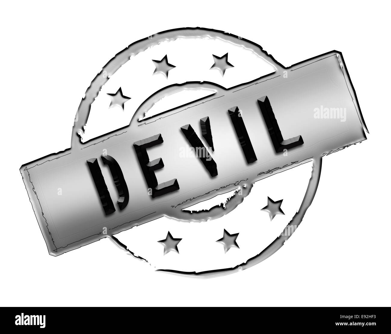 Timbre - DEVIL Banque D'Images